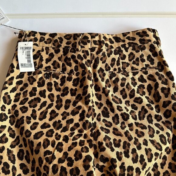 WACKO MARIA Pleated Leopard-Print Cotton Corduroy Trousers - Men's Large - Picture 4 of 7